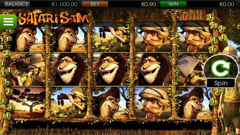 Safari Sam slot — Bonus round / free-spins trigger