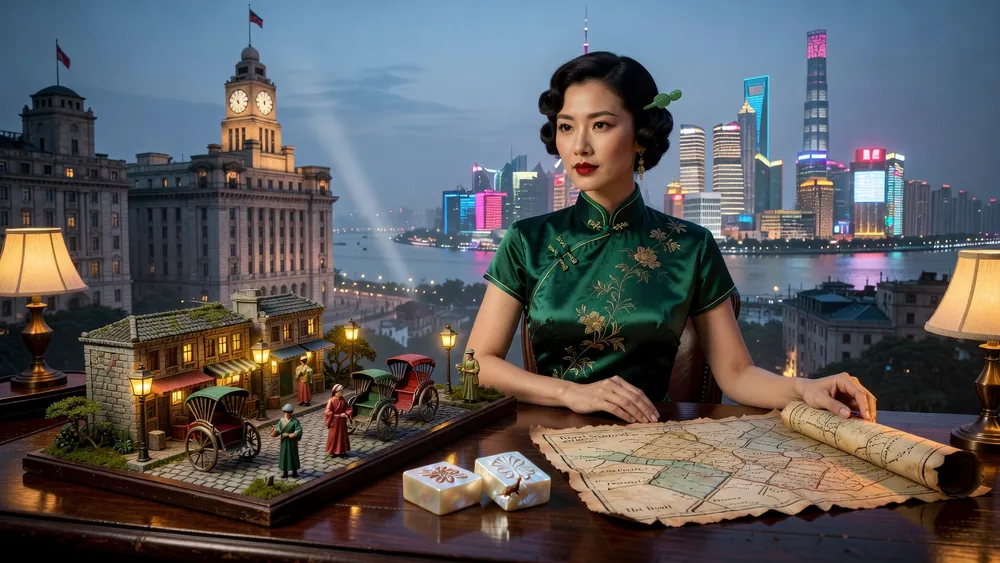 Shanghai Beauty - Gameplay, Features & Free Play slot review theme illustration, AI-generated and not an in-game screenshot.