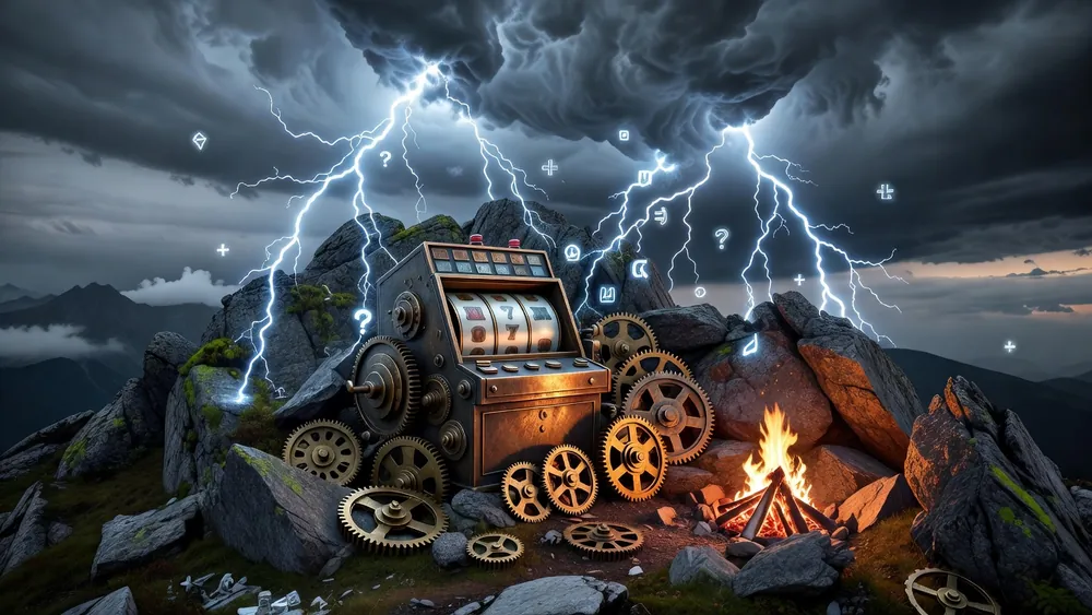 Ted Slots Review - Thunder Buddies Bonus, Random Modifiers & Free Spins slot review theme illustration, AI-generated and not an in-game screenshot.