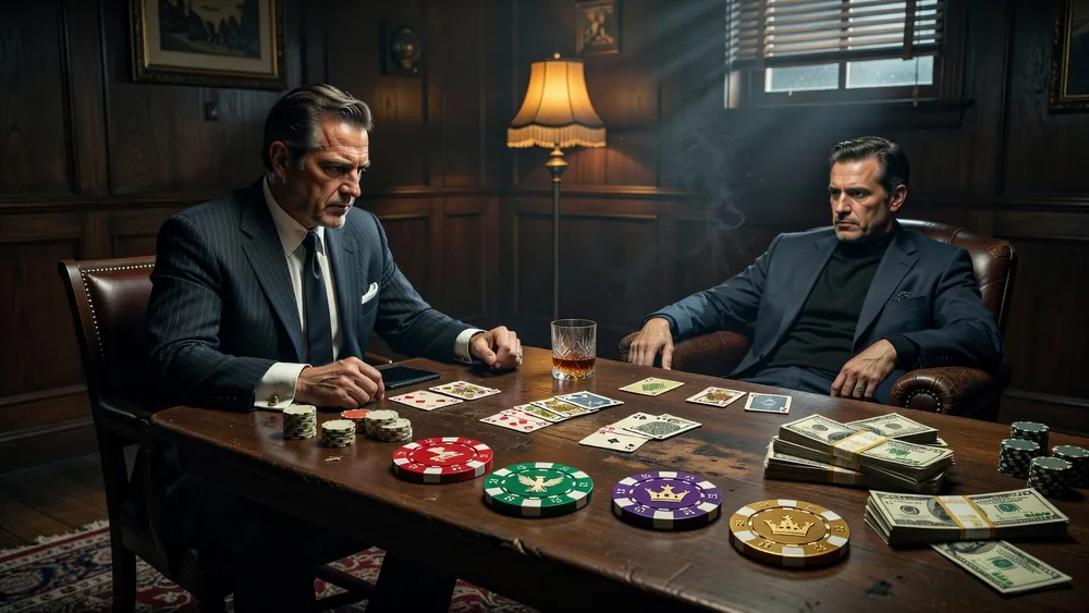 The Sopranos Slots Review - Four Bonus Rounds, Wilds & Free Spins slot review theme illustration, AI-generated and not an in-game screenshot.