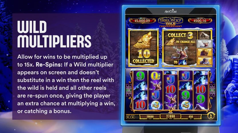 Timber Wolf slot — Base game — 1024 Reel Power ways to win