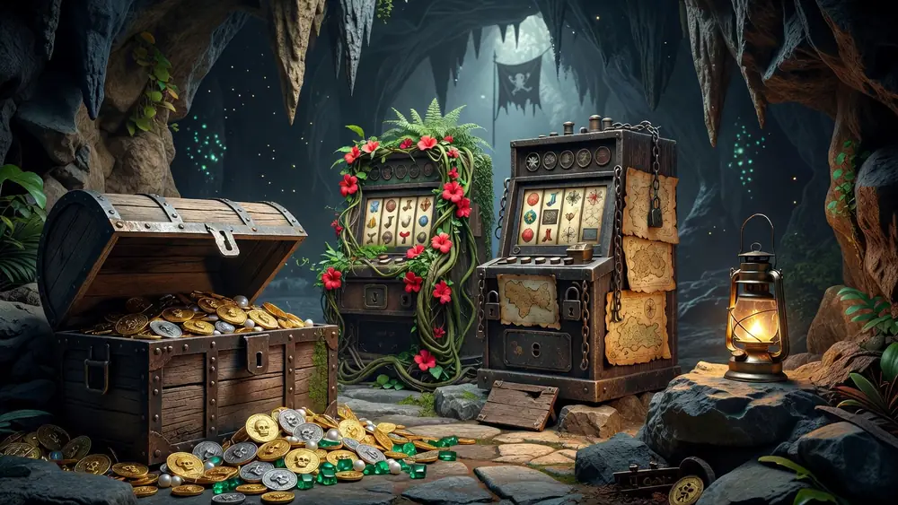 Treasure Island Slots Machine: Which One Do You Actually Mean? slot review theme illustration, AI-generated and not an in-game screenshot.