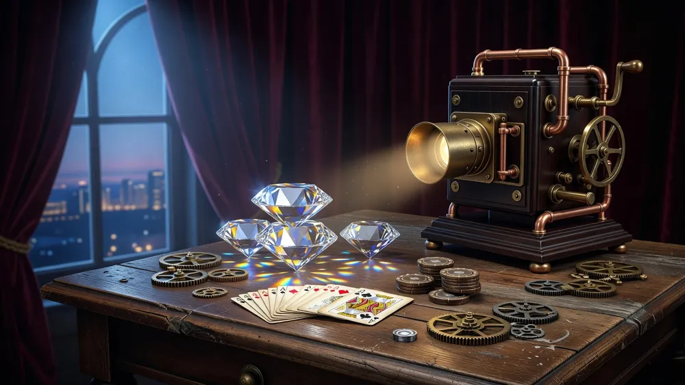 Triple Diamond - Gameplay, Features & Free Play slot review theme illustration, AI-generated and not an in-game screenshot.