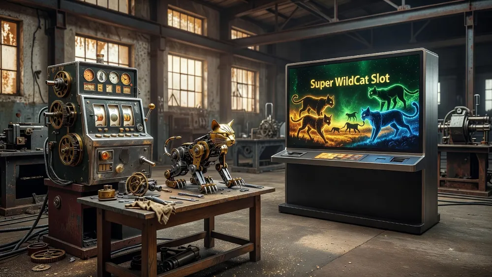 Wildcat Slots: What the Name Actually Refers To (Battle Cats Feature vs Super WildCat Slot) slot review theme illustration, AI-generated and not an in-game screenshot.
