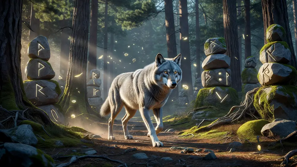 Wolf Run Slots Review - 94.98% RTP, Stacked Wilds & Free Spins slot review theme illustration, AI-generated and not an in-game screenshot.